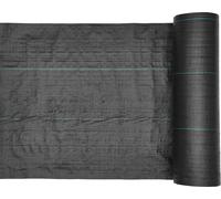 SucceBuy Toile anti-mauvaises herbes 1,8 x 76,2 m Toile de jardin 168 g/m², tapis en polypropylène avec bonne aération et drainage, film de protection des racines contre les mauvaises herbes pour le j