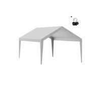SucceBuy Toile de Rechange Carport 6,1x3,7m Double Revêtement Installation Facile