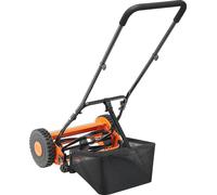 SucceBuy Tondeuse manuelle à cylindre avec largeur de coupe de 350 mm, 5 lames, 15-45 mm