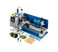 SucceBuy Mini tour à métaux, tour d'établi 7 x 14 pouces, 550 W, vitesse variable, 2250 tr/min, tour pour le travail des métaux, tour CNC avec mandrin à 3 mors