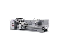 SucceBuy Mini-tour à métaux 1100W 220MMx750MM Fraiseuse à métaux à vitesse variable Fraiseuse numérique Tour à métaux avec mandrin à 3 mors, cône de broche MT5, cône de contre-poupée MT2