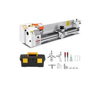Tour à métaux SucceBuy 220x1000 mm à avance automatique, vitesse de rotation de 2500 tr/min et moteur brushless de 1250 W, accessoires inclus, tour d'établi pour l'usinage précis de pièces