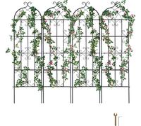 SucceBuy Treillis de jardin pour plantes grimpantes, 180,3 x 50,8 cm, 4 paquets, métal inoxydable, embellissez votre jardin