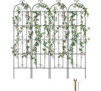 SucceBuy Treillis de jardin pour plantes grimpantes, 221,1 x 50,8 cm, 4 paquets, métal inoxydable, embellissez votre jardin