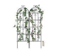 SucceBuy Treillis Jardin - Pack de 2 - Métal 51x180cm Noir pour Plantes Grimpantes et Rosiers