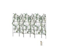 SucceBuy Treillis Jardin - Pack de 6 - Métal 51x180cm Noir pour Plantes Grimpantes et Concombres