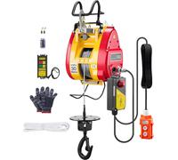 SucceBuy Treuil de levage électrique 2 en 1, capacité de levage de 1100 lbs, treuil de force portable de 1800 W. hauteur de levage de 98 ft, 36 ft/min, livré avec télécommande filaire et sans fil