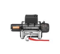 SucceBuy Treuil électrique, 4500 kg, 12 V DC treuil avec Φ 8,3 mm x 19,8 m de câble en acier, télécommande sans fil et filaire, IP55 convient pour SUV, Jeep, remorque, bateau et 4x4