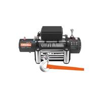 SucceBuy Treuil électrique, 6100 kg de force de traction, treuil 12 V DC avec 24 m de câble en acier, télécommande sans fil et filaire, treuil IP55 pour SUV, Jeep, remorque, bateau et véhicules tout-t