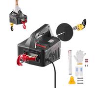 SucceBuy Treuil électrique avec capacité de charge de 500 kg, palan électrique 2 en 1, puissance 1500 W, hauteur de levage de 7,6 m, vitesse 5 m/min, équipé d'une télécommande manuelle et sans fil pou