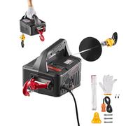 SucceBuy Treuil électrique, palan 2 en 1, capacité 500 kg, moteur 1500 W, hauteur de levage 7,6 m, vitesse 5 m/min, avec télécommande manuelle et filaire pour atelier, entrepôt et garage