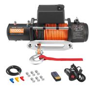 SucceBuy Treuil électrique sans fil 12000 lbs 12V DC Treuil pour camion et voiture avec corde synthétique de 0,36 po x 75,5 pi pour le remorquage hors route 12000 lbs
