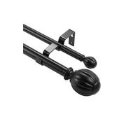 SucceBuy Tringle à Rideau Double Barre 92-183cm Avec Embouts Ronds Capacité 13,6kg