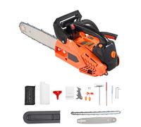 SucceBuy Tronçonneuse à gaz Tronçonneuse à essence Tronçonneuse à gaz avec poignée antidérapante et double réservoir de carburant pour la coupe d'arbres 12inch 25cc
