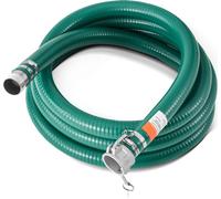 SucceBuy Tuyau d'aspiration - 2 pouces x 20 pieds, vert, de haute qualité, avec camlocks et raccords en aluminium, s'adapte à différentes pompes, pour plusieurs usages
