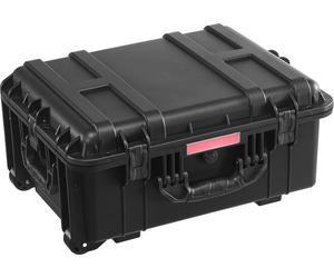 SucceBuy Valise rigide étanche 2,5 Cu.ft, IP67 valise résistante aux intempéries avec roulettes, poignée de traction, insert en mousse, 4 clips, 4 trous pour cadenas, noir