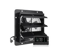 SucceBuy Ventilateur d'extraction 254 mm avec store vénitien, moteur EC 843 CFM, montage mural à vitesse variable avec régulateur de température et d'humidité, aération pour serres, garages, hangars