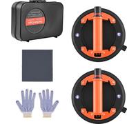 SucceBuy ventouse à vide, ventouse à verre de 203 mm avec poignée métallique, capacité de charge 195 kg, outil à ventouse pour carrelage avec sac de transport pour soulever des carreaux, du granit, de