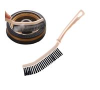 Suceur plat à poils durs, ensemble de brosses de nettoyage, outil de nettoyage multifonctionnel pour espace de douche et coin de douche, brosse de nettoyage robuste pour la maison, la cuisine, la