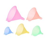 SUCHUANGUANG 5 pièces Entonnoir en Plastique coloré Petite Moyenne Grande variété Huile Liquide Ensemble de Cuisine en Plastique
