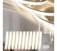 SUCIKORIO Neon Ruban LED Exterieur 10m, Silicone Néon Bandeau Led 220V Exterieur Etanche Ignifuger IP65 Bande LED DIY Flexible Blanc Naturel 4000K Découpable Rubans à Led 120LED/m Avec Alimentation