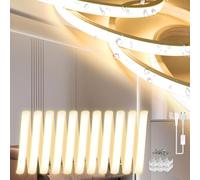 SUCIKORIO Neon Ruban LED Exterieur 20m, Silicone Néon Bandeau Led 220V Exterieur Etanche Ignifuger IP65 Bande LED DIY Flexible Blanc Chaud 3000K Découpable Rubans à Led 120LED/m Avec Alimentation