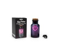 Suck UK Love Potion Bouteilles en verre en forme de cœur néon | Lampe de table et lampes de chevet sans fil rose | Accessoires de chambre et lampe de chevet rose | Accessoires de chambre de fille et