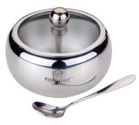 SUCRE KINGHOFF KH-3732 EN ACIER SATINÉ AVEC CUILLÈRE