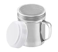 Sucrier à poudre en acier inoxydable, avec couvercle anti-poussière - Salière et poivrière - Pot avec poignée pour la pâtisserie, le camping, les voyages, la table d'accompagnement, le café, le sucre