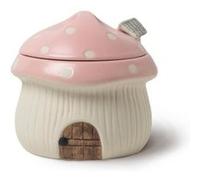 Sucrier Champignon en Céramique avec Cuillère - Décoratif rose