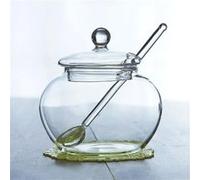 Sucrier en verre 250?ml avec couvercle et cuillère