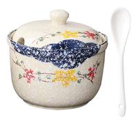 Sucrier et pot à épices en céramique avec cuillère