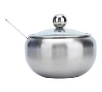 Sucrier et salière avec couvercle transparent et cuillère