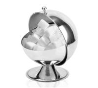 Sucrier - Pot à sucre - Acier inoxydable - Couvercle roulant - 16x10.5x13.5 cm