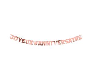 Sud Trading Guirlande Lettres Joyeux Anniversaire Rose Gold