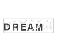 Sud trading - Sticker moderne Dream - 70 x 20 cm - Blanc et noir Blanc G