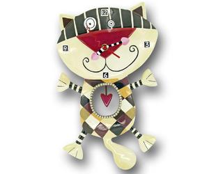 Sudtrading Horloge murale chat - Beige