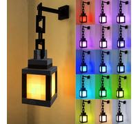 Suevut Veilleuse Lanterne Pixelisée Avec Télécommande, Lampe Torche Murale, 16 Couleurs, Rechargeable par USB, Lampe d'Ambiance Lumière Dimmable pour Cenfants, Chambre et Décoration de Fête