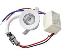 Sufa Mini-spot LED encastrable 1 W rond avec bord blanc, 31 x 22 mm, trou de 28 mm Natural