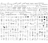 Sugeru 15 Feuilles Super Durable Tatouage Temporaire (220 Motif), 2 Semaines - l'original | Résistant à l'eau + Vegan + Nouvelle Tech | Faux Tatouage, Tatouage Ephemere Femme, Tatoo Temporaire (C9)