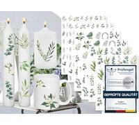 Sugeru Lot de 6 tatouages pour bougies (200 motifs, impression par transfert d'eau, film coulissant)
