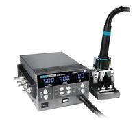 SUGON 8620DX Station de reprise d'air chaud numérique 110 V 1300 W, 100 °C à 450 °C Température réglable C/F, 4 mémoires, 6 buses d'air, station d'air chaud SMD avec support de buse d'air haute