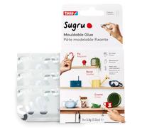Sugru by tesa - Blanc - Colle Polyvalente Malléable - 3 x 3,5 g | Lot de 3 - Pâte adhésive polyvalente pour la décoration, les réparations et les projets de bricolage - Fixation sans perçage