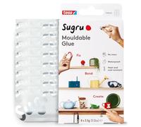Sugru by tesa - Blanc - Colle Polyvalente Malléable - 8 x 3,5 g | Lot de 8 - Pâte adhésive polyvalente pour la décoration, les réparations et les projets de bricolage - Fixation sans perçage