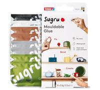 Sugru by tesa - Multicolore - Colle Polyvalente Malléable - 8 x 3,5 g | Lot de 8 - Pâte adhésive polyvalente pour la décoration, les réparations et les projets de bricolage - Fixation sans perçage