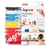 Sugru by tesa - Multicolore - Colle Polyvalente Malléable - 8 x 3,5 g | Lot de 8 - Pâte adhésive polyvalente pour la décoration, les réparations et les projets de bricolage - Fixation sans perçage
