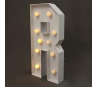 SuhoFutus Lettre lumineuse LED, gigantesques lettres lumineuses, pour décoration d'anniversaire, avec 10 ampoules LED (lumière chaude 2000-3000 K), autoportantes, pour anniversaire, mariage, jubilé