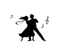 SUIFENG Autocollant de Voiture 15.6X11 Dessins Animés Belles Danseurs Personnes Décor Réfléchissant Voiture Autocollant Vinyle Silhouette