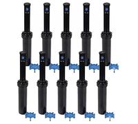 Suinga 10 x Arroseur Rain Bird 3504-PC. Portée de 4,60 à 10,70 mètres. Filetage Femelle 1/2", Noir