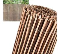 Suinga Clôture en Osier Naturelle Bicolore 2x3m, Occultation 85%, Vue Balcon recommandée pour l'ombre ou la délimitation de Votre Jardin